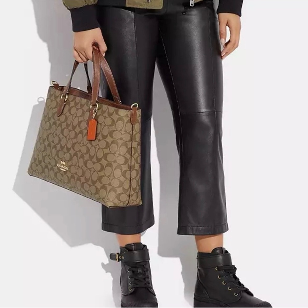 #3 Coach Brown Signature Shoulder Bag - Picture 5 of 7